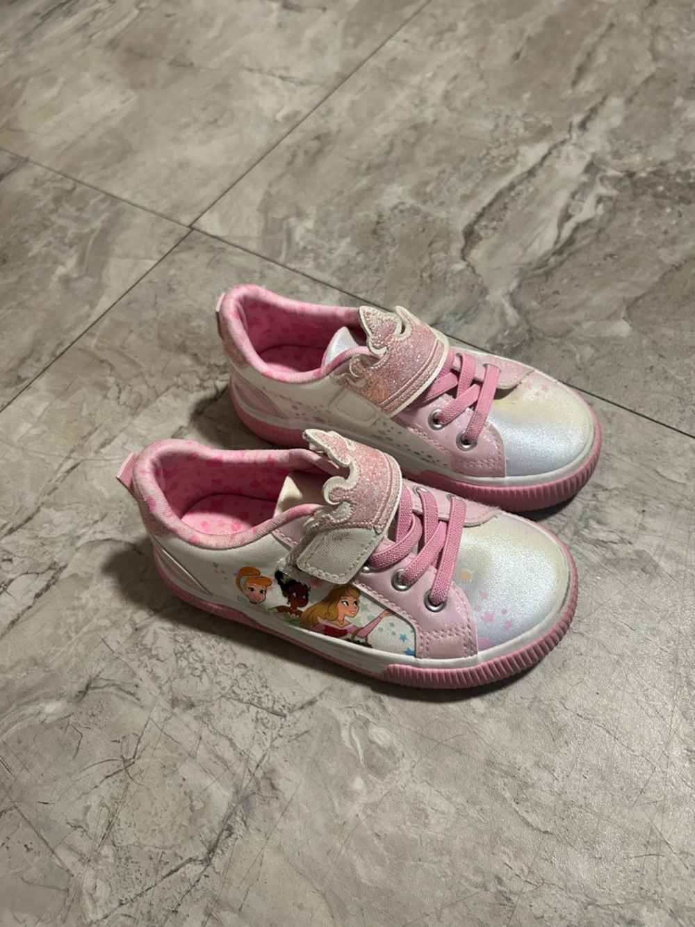 Girls Pink Princess Sneakers